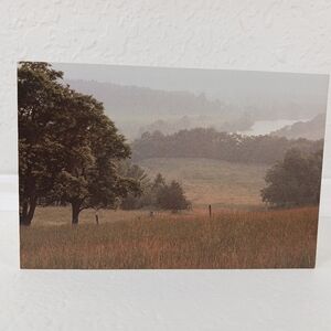 Photography Print Postcard Vermont Landscape Rolling Meadows, Trees, Vintage